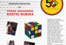 Plakat promujący pokaz układania kostki Rubika