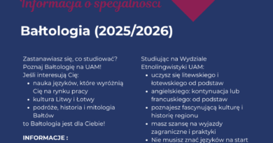 Informacja o specjalności Bałtologia
