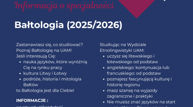 Informacja o specjalności Bałtologia